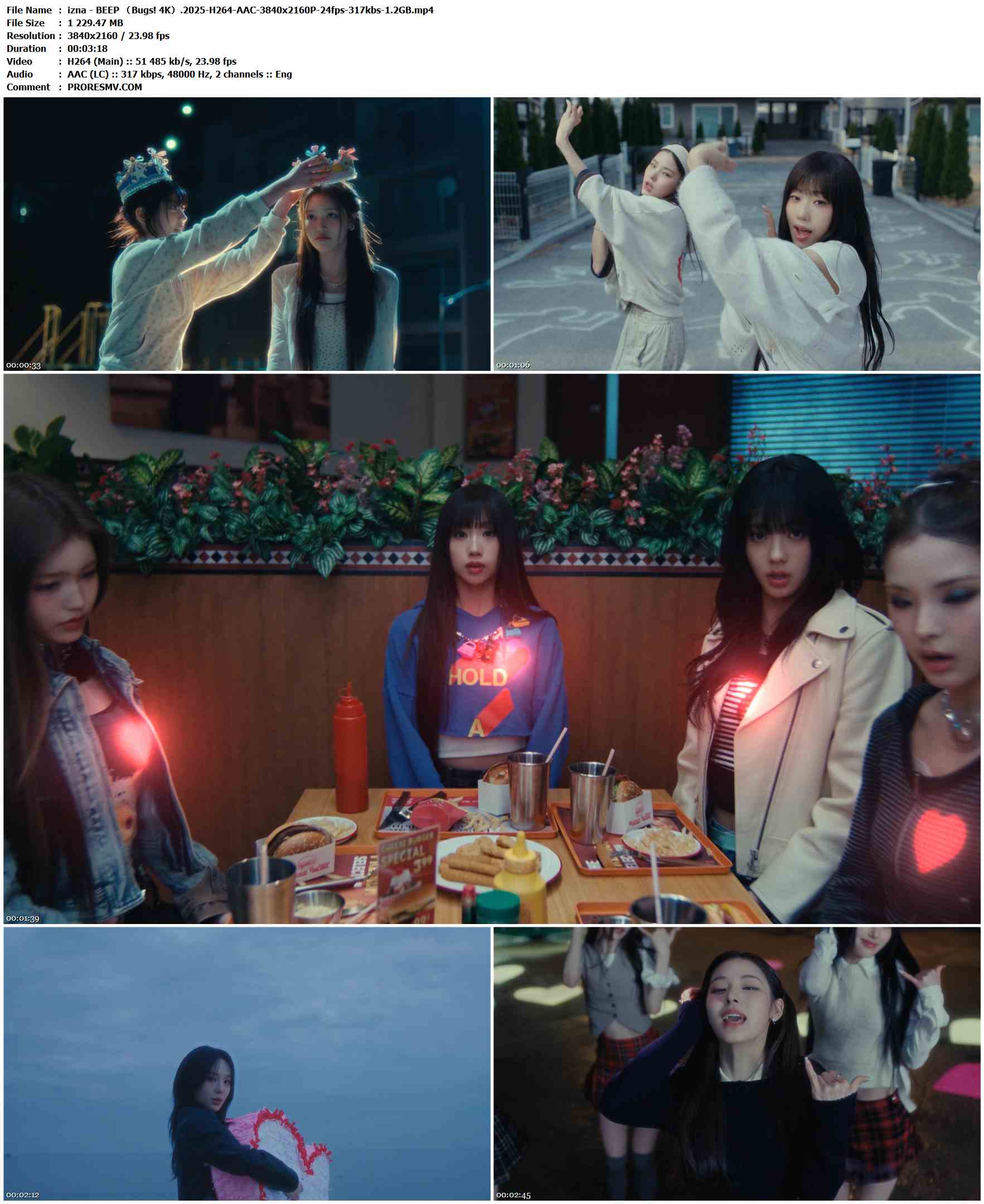 izna - BEEP （Bugs! 4K）.2025-H264-AAC-3840x2160P-24fps-317kbs-1.2GB官方MV_高清MV